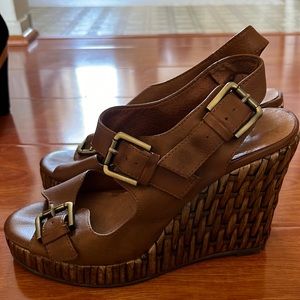 Jeffrey Campbell leather wedges size 7.5